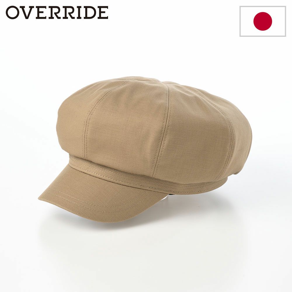 オーバーライドのキャスケット OR OGC TWILL 8P CASQUETTE SG（オーガニックコットンツイル キャスケット） ベージュ