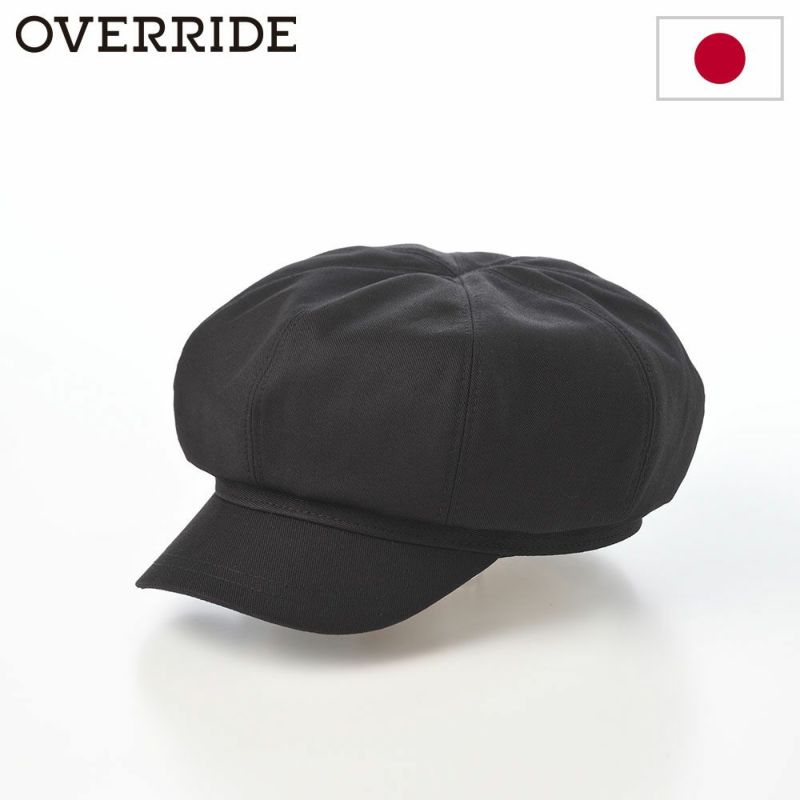 オーバーライドのキャスケット OR OGC TWILL 8P CASQUETTE SG（オーガニックコットンツイル キャスケット） ブラック