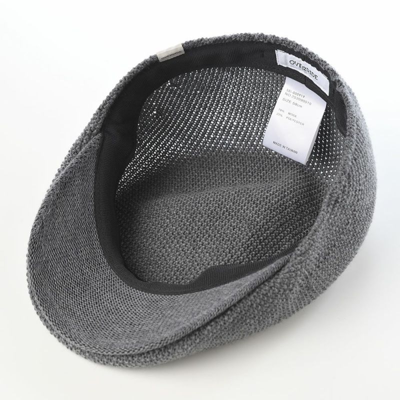 オーバーライドのハンチング OR WASHABLE WOOL KNIT HUNTING（ウォッシャブル ウール ニットハンチング） ダークグレー