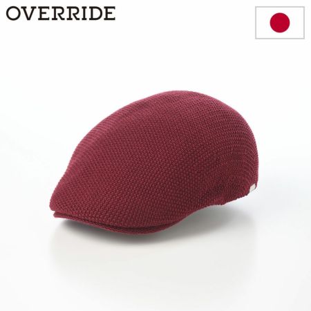 オーバーライドのハンチング OR WASHABLE WOOL KNIT HUNTING（ウォッシャブル ウール ニットハンチング） ダークレッド