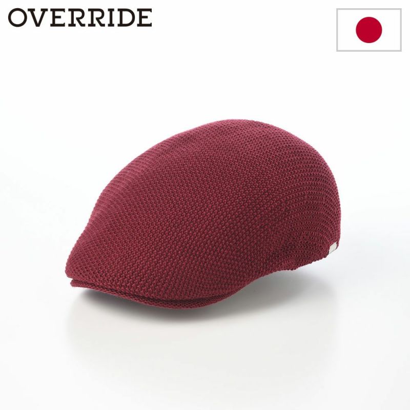 オーバーライドのハンチング OR WASHABLE WOOL KNIT HUNTING（ウォッシャブル ウール ニットハンチング） ダークレッド