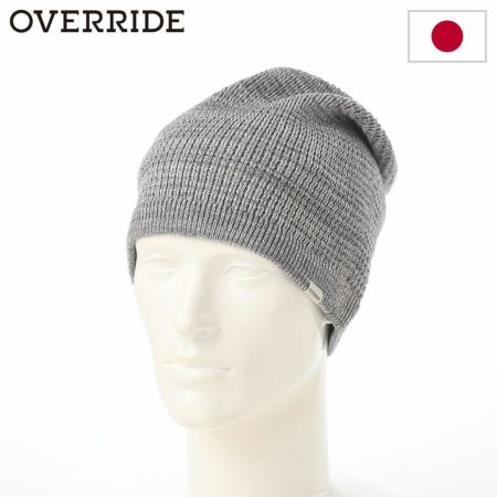 オーバーライドのニット帽 OR KNIT BASIC BEANIE SG（ニット ベーシック ビーニー） グレー