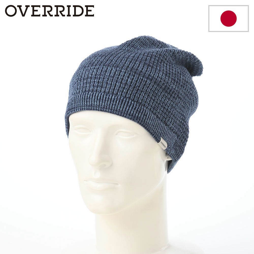 オーバーライドのニット帽 OR KNIT BASIC BEANIE SG（ニット ベーシック ビーニー） ネイビー