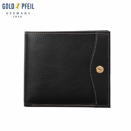 ゴールドファイルの二つ折り財布 オックスフォード 二つ折り財布 ブラック