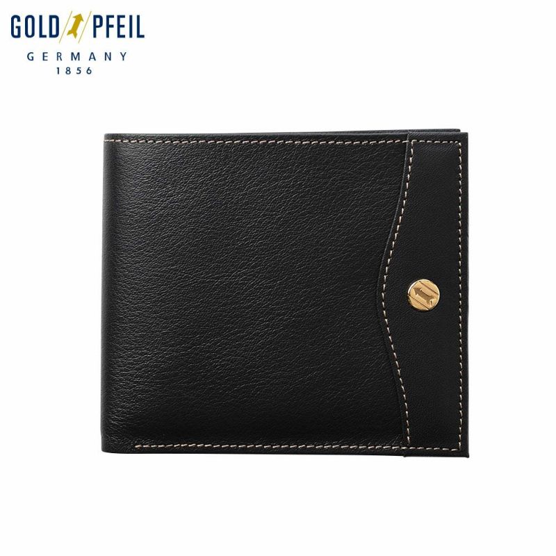 ゴールドファイルの二つ折り財布 オックスフォード 二つ折り財布 ブラック