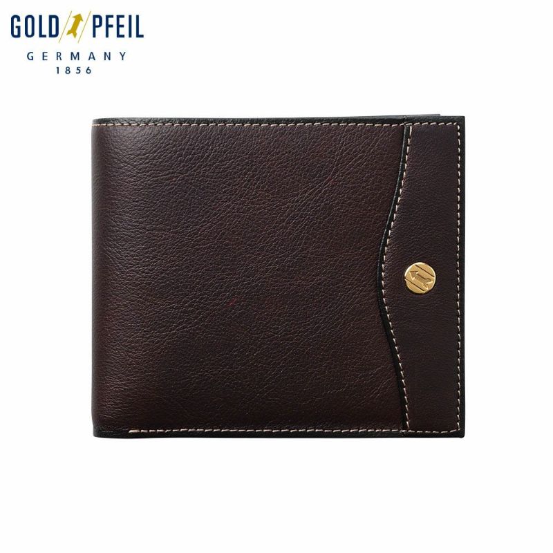 ゴールドファイルの二つ折り財布 オックスフォード 二つ折り財布 バーガンディ