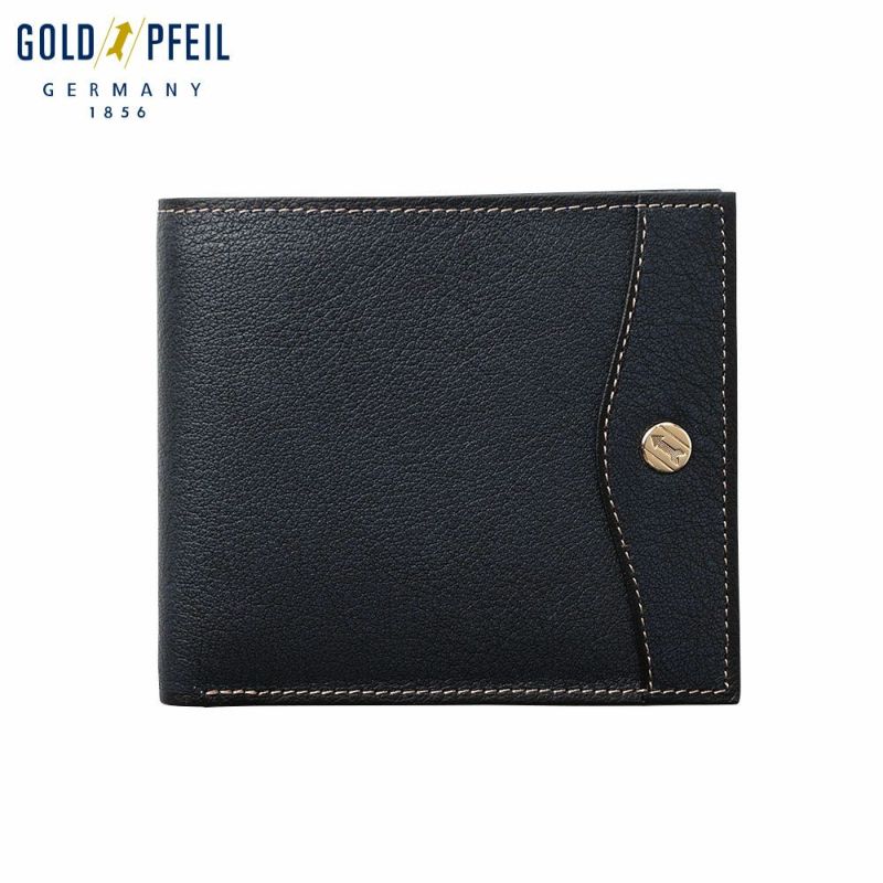 ゴールドファイルの二つ折り財布 オックスフォード 二つ折り財布 ネイビー