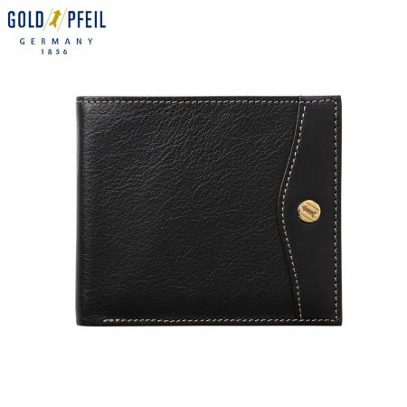ゴールドファイルの二つ折り財布 オックスフォード 二つ折り札入れ ブラック