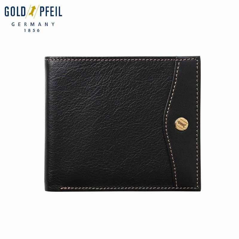 ゴールドファイルの二つ折り財布 オックスフォード 二つ折り札入れ ブラック