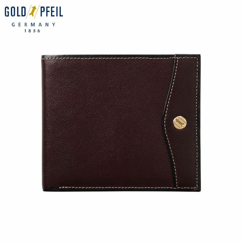 ゴールドファイルの二つ折り財布 オックスフォード 二つ折り札入れ バーガンディ