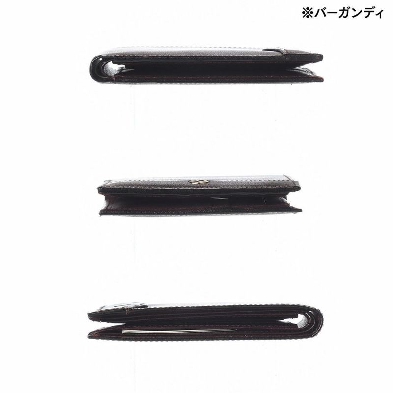 ゴールドファイルの二つ折り財布 オックスフォード 二つ折り札入れ バーガンディ