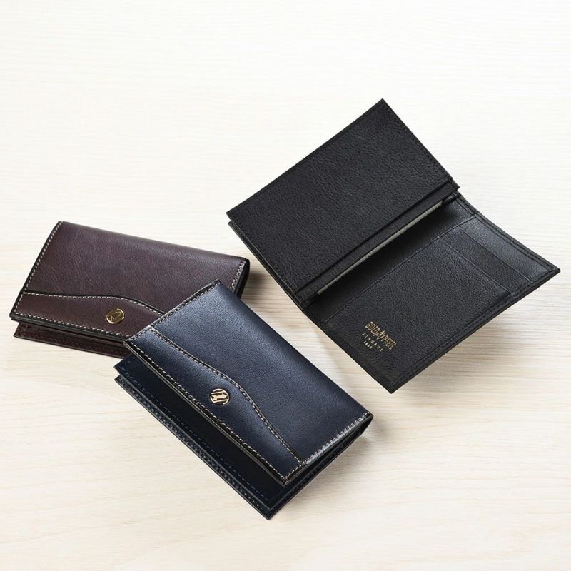 ゴールドファイルの名刺入れ オックスフォード 名刺入れ ネイビー