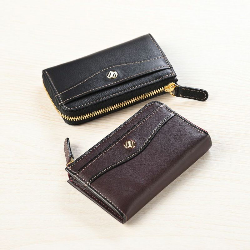 ゴールドファイルの小銭入れ オックスフォード ラウンドファスナー小銭入れ ブラック