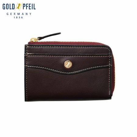 ゴールドファイルの小銭入れ オックスフォード ラウンドファスナー小銭入れ バーガンディ