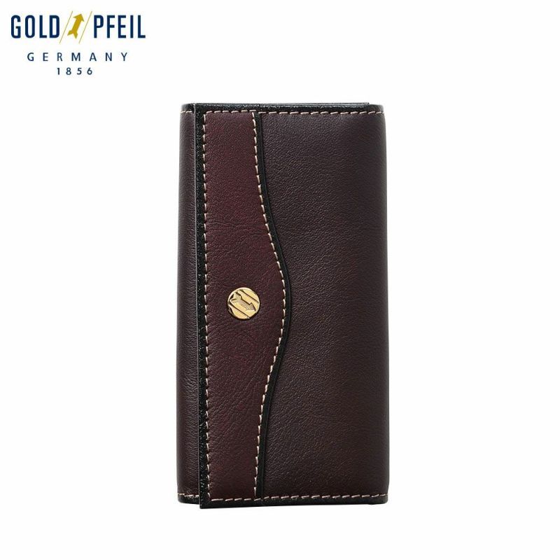 ゴールドファイルのキーケース オックスフォード キーケース バーガンディ