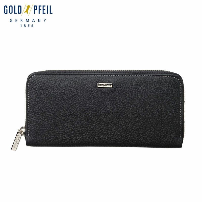 ゴールドファイルの長財布 スペリオール ラウンドファスナー長財布 ブラック