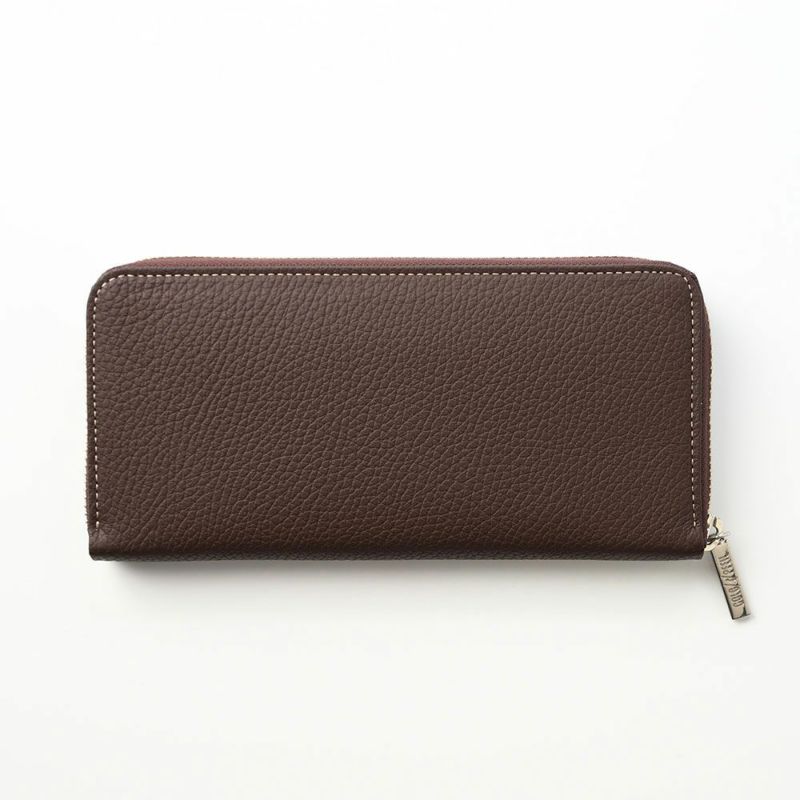 ゴールドファイルの長財布 スペリオール ラウンドファスナー長財布 ダークブラウン