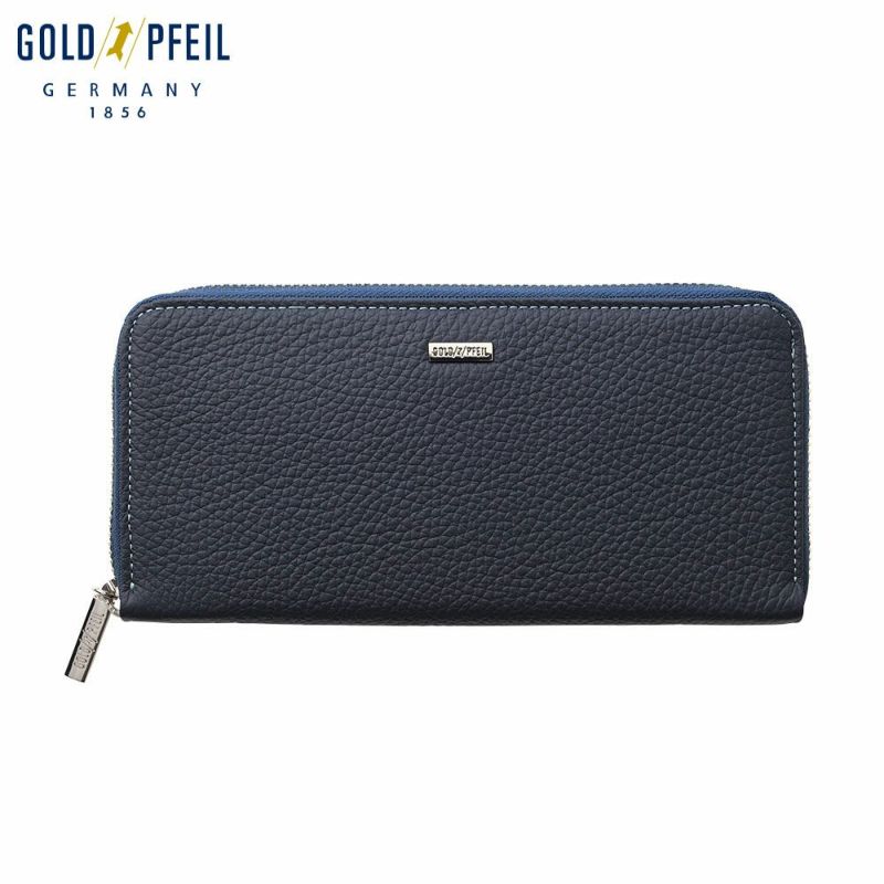 ゴールドファイルの長財布 スペリオール ラウンドファスナー長財布 ネイビー