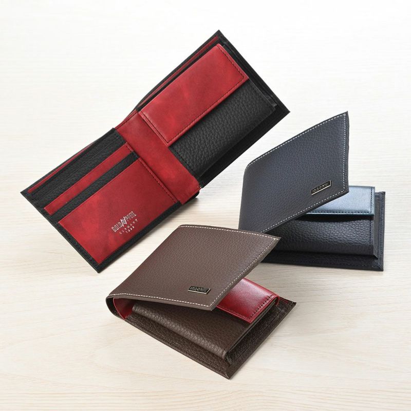 ゴールドファイルの二つ折り財布 スペリオール 二つ折り財布 ダークブラウン