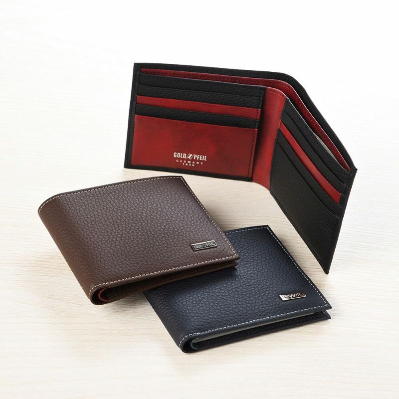 ゴールドファイルの二つ折り財布 スペリオール 二つ折り札入れ ネイビー