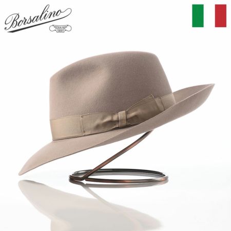 ボルサリーノのフェルトハット Q.S. Folar Rasato（Q.S. フォラール ラザート） 110757 ベージュ2