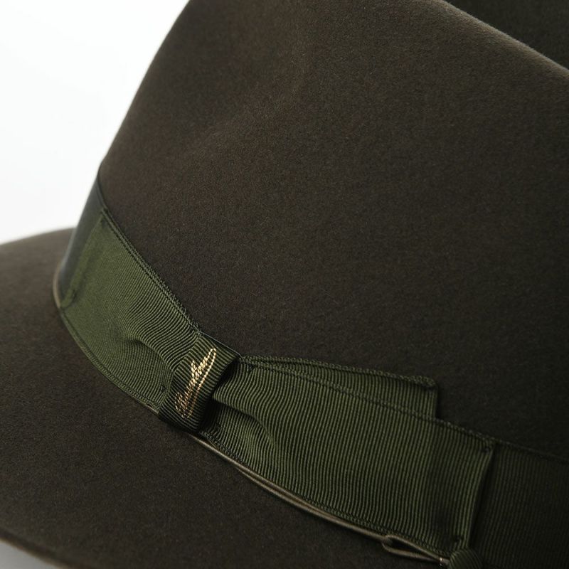 ボルサリーノのフェルトハット Q.S. Folar Rasato（Q.S. フォラール ラザート） 110757 カーキ