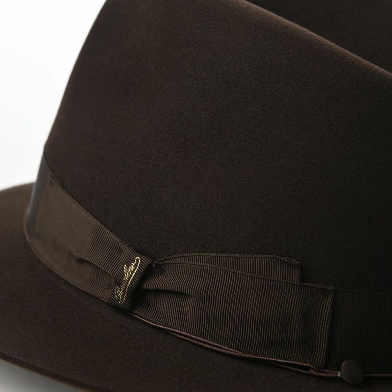 ボルサリーノのフェルトハット Q.S. Anello Rasato（Q.S. アネロ ラザート） 114336 ブラウン