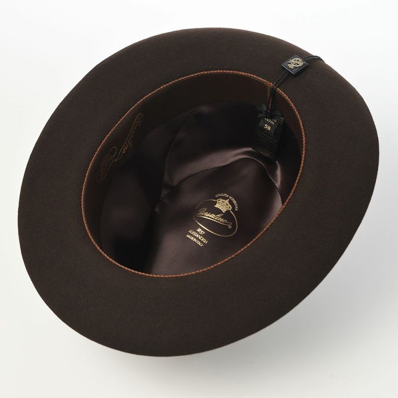 ボルサリーノのフェルトハット Q.S. Anello Rasato（Q.S. アネロ ラザート） 114336 ブラウン
