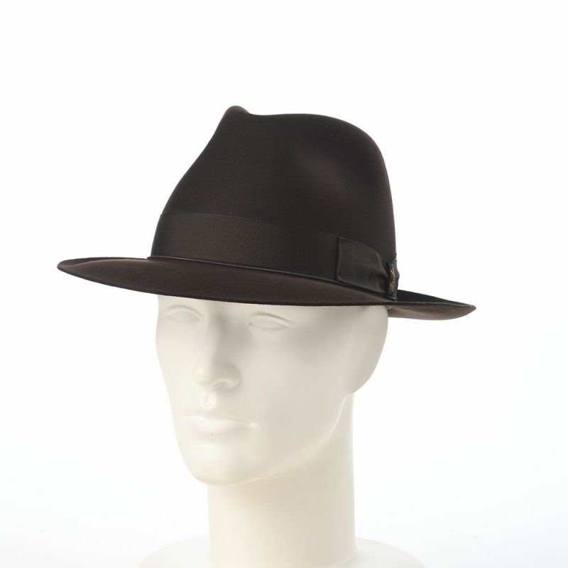 ボルサリーノのフェルトハット Q.S. Anello Rasato（Q.S. アネロ ラザート） 114336 ブラウン