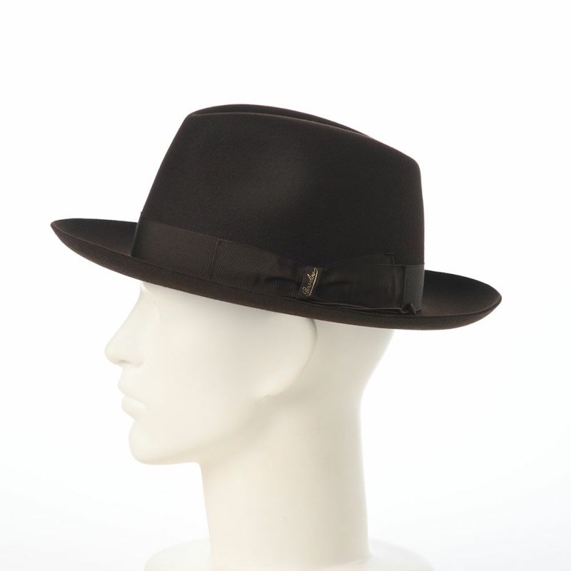 ボルサリーノのフェルトハット Q.S. Anello Rasato（Q.S. アネロ ラザート） 114336 ブラウン