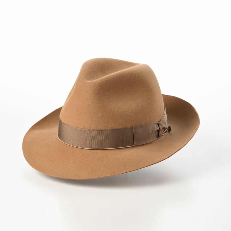 ボルサリーノのフェルトハット Q.S. Anello Rasato（Q.S. アネロ ラザート） 114336 キャメル