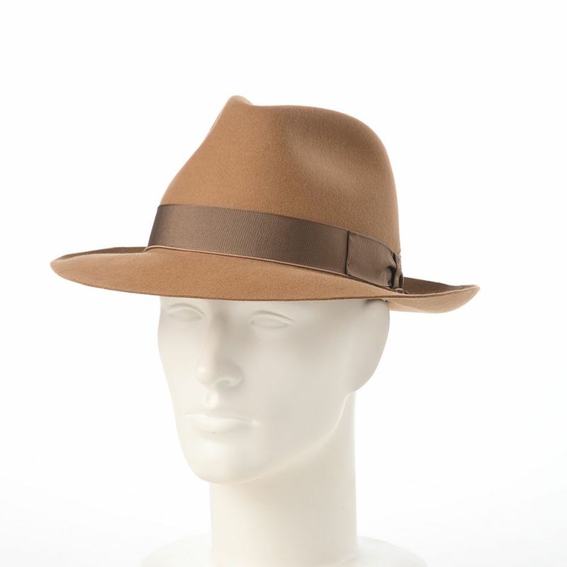 ボルサリーノのフェルトハット Q.S. Anello Rasato（Q.S. アネロ ラザート） 114336 キャメル