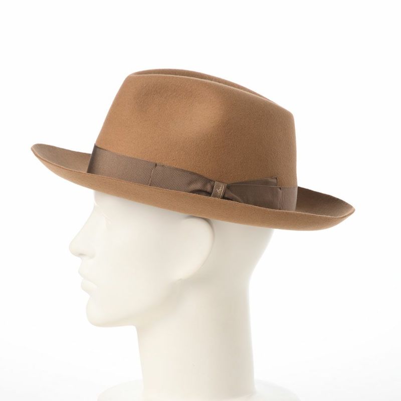 ボルサリーノのフェルトハット Q.S. Anello Rasato（Q.S. アネロ ラザート） 114336 キャメル