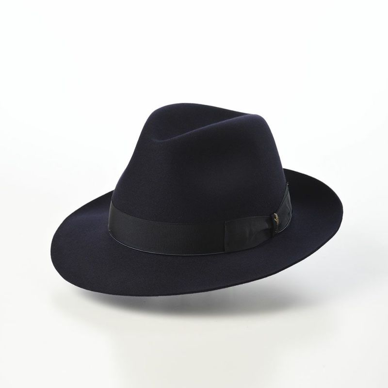 ボルサリーノのフェルトハット Q.S. Anello Rasato（Q.S. アネロ ラザート） 114336 ネイビー