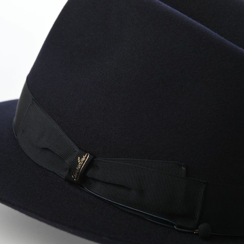 ボルサリーノのフェルトハット Q.S. Anello Rasato（Q.S. アネロ ラザート） 114336 ネイビー