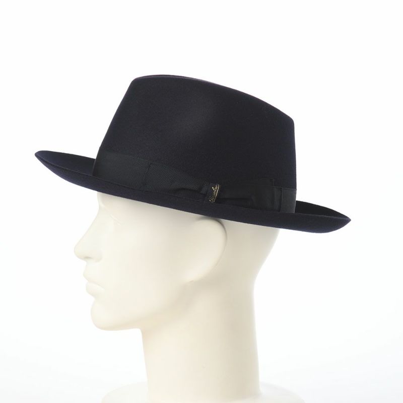 ボルサリーノのフェルトハット Q.S. Anello Rasato（Q.S. アネロ ラザート） 114336 ネイビー