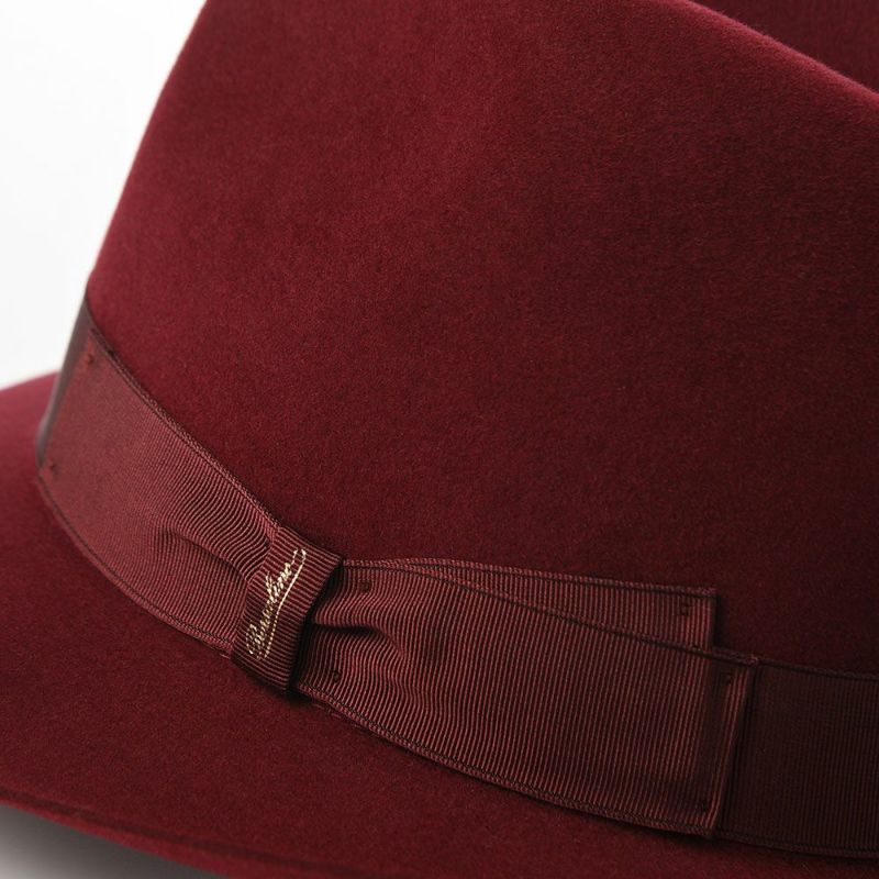 ボルサリーノのフェルトハット Alessandria rasato（アレッサンドリア ラザート） 390054 バーガンディー