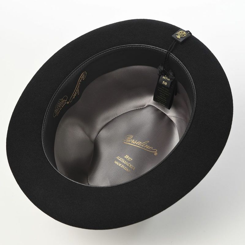 ボルサリーノのフェルトハット Alessandria rasato piccola（アレッサンドリア ラザート ピッコラ） 390131 ブラック