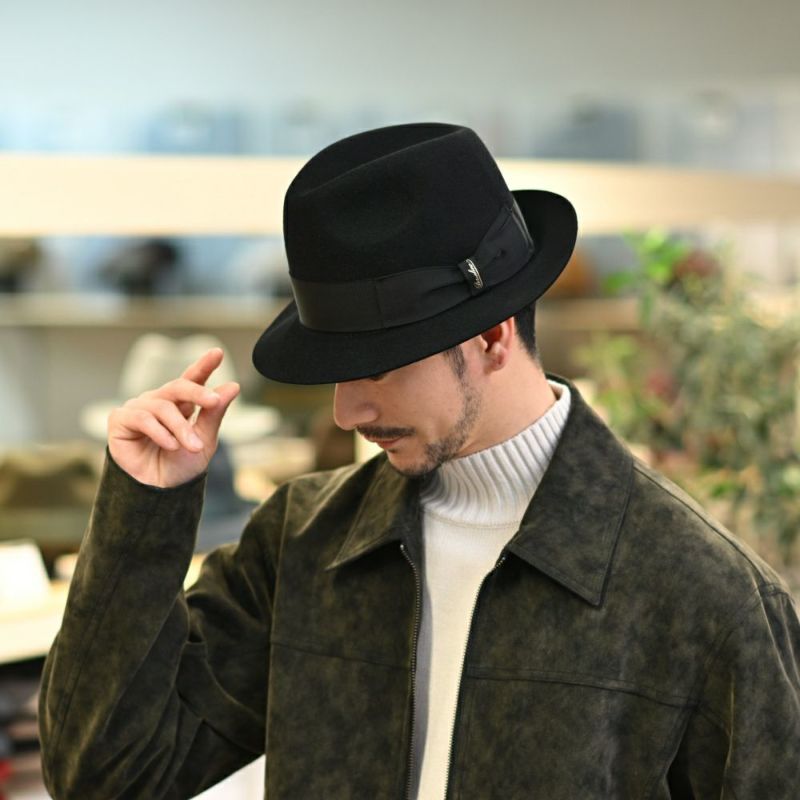 ボルサリーノのフェルトハット Alessandria rasato piccola（アレッサンドリア ラザート ピッコラ） 390131 ブラック