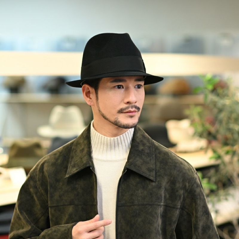 ボルサリーノのフェルトハット Alessandria rasato piccola（アレッサンドリア ラザート ピッコラ） 390131 ブラック