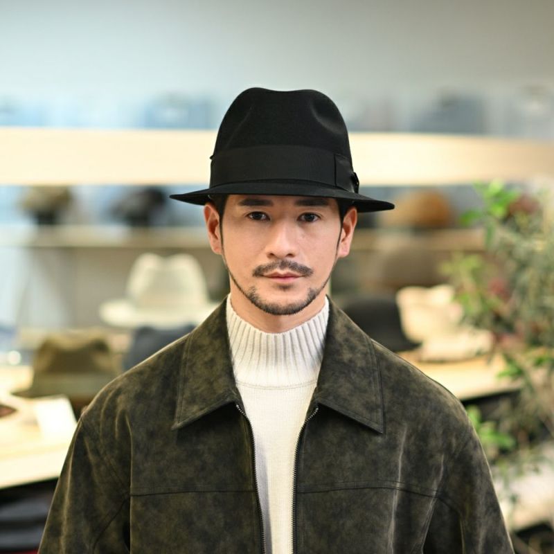 ボルサリーノのフェルトハット Alessandria rasato piccola（アレッサンドリア ラザート ピッコラ） 390131 ブラック