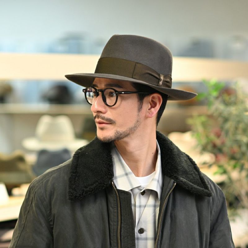 ボルサリーノのフェルトハット Alessandria rasato larga（アレッサンドリア ラザート ラーガ） 390299 ブラウン2