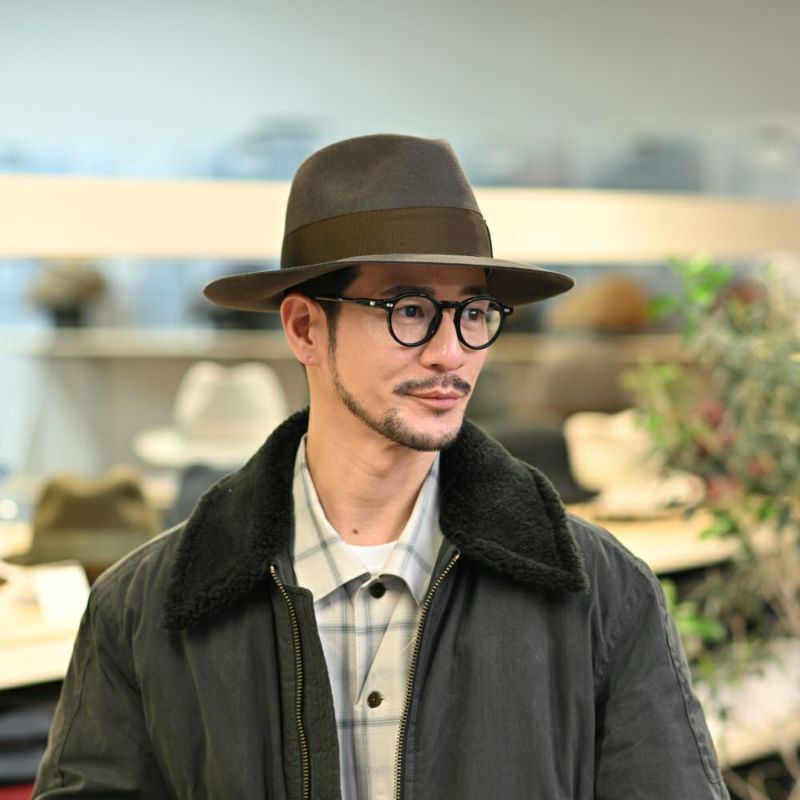 ボルサリーノのフェルトハット Alessandria rasato larga（アレッサンドリア ラザート ラーガ） 390299 ブラウン2