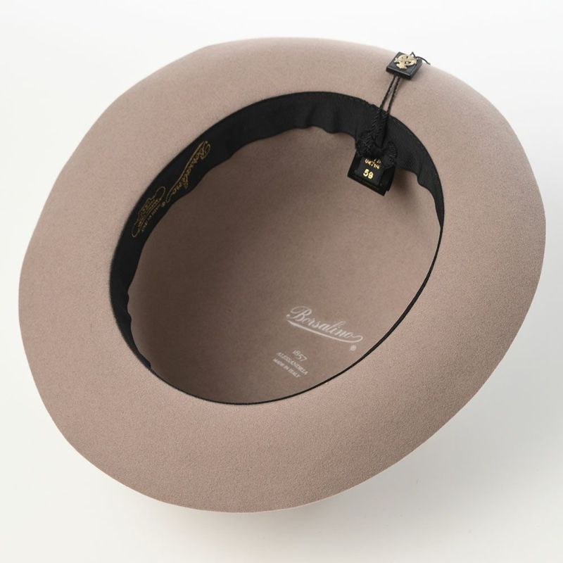 ボルサリーノのフェルトハット Alessandria Claudio Detachable Ribbon（アレッサンドリア クラウディオ デタッチャブル リボン） 390335 ベージュ2