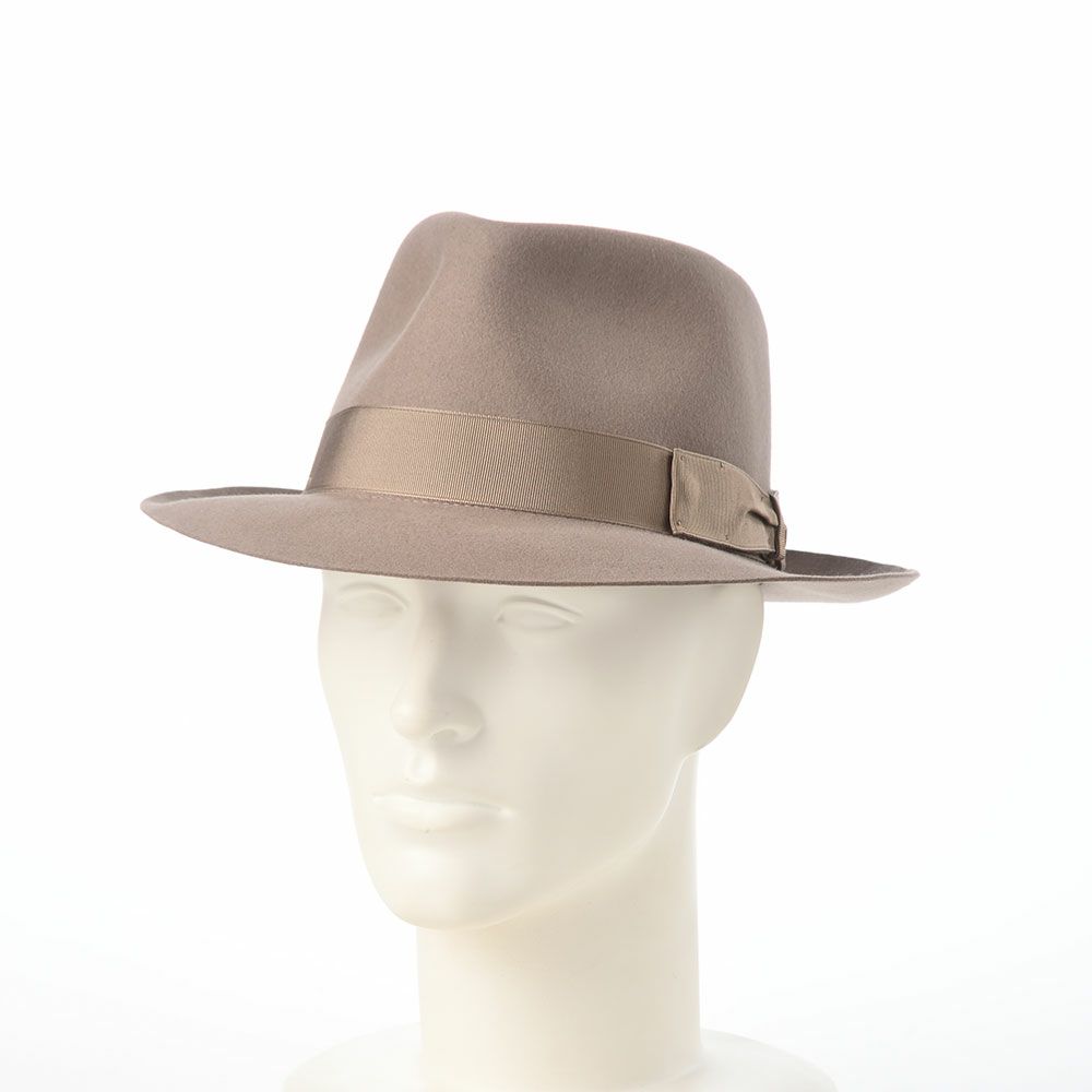 ボルサリーノのフェルトハット Alessandria Claudio Detachable Ribbon（アレッサンドリア クラウディオ デタッチャブル リボン） 390335 ベージュ2