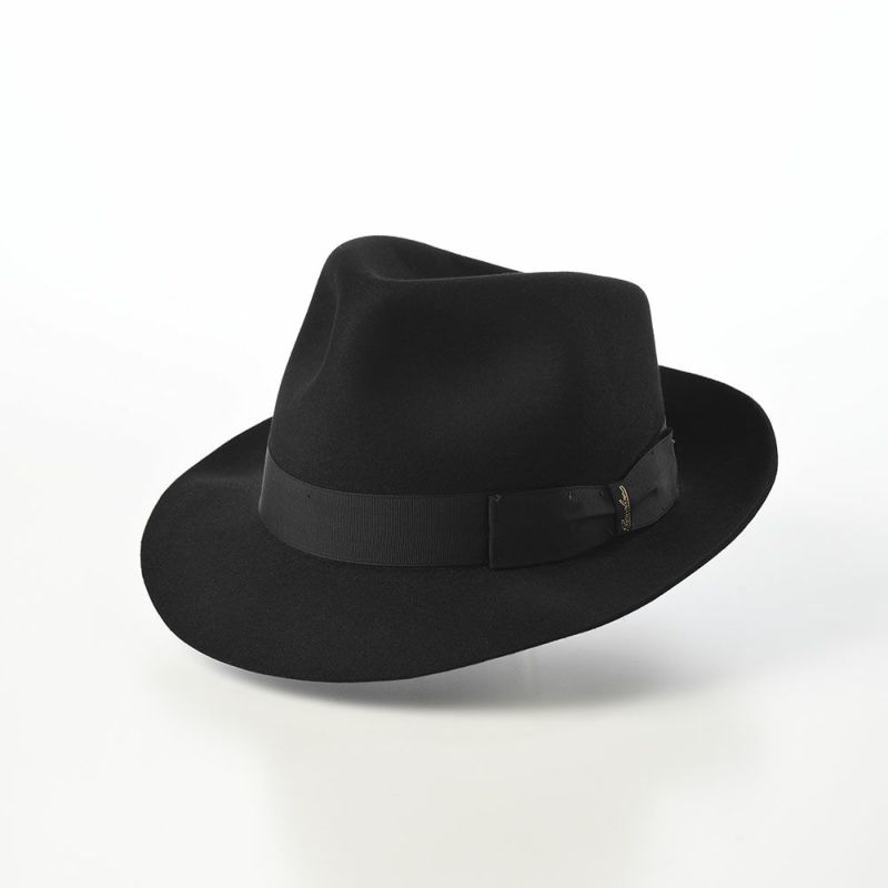 ボルサリーノのフェルトハット Alessandria Claudio Detachable Ribbon（アレッサンドリア クラウディオ デタッチャブル リボン） 390335 ブラック