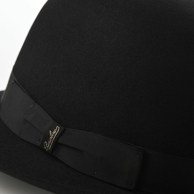 ボルサリーノのフェルトハット Alessandria Claudio Detachable Ribbon（アレッサンドリア クラウディオ デタッチャブル リボン） 390335 ブラック