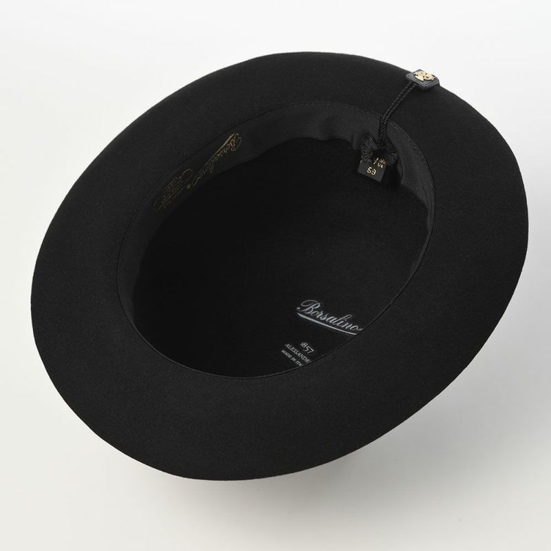 ボルサリーノのフェルトハット Alessandria Claudio Detachable Ribbon（アレッサンドリア クラウディオ デタッチャブル リボン） 390335 ブラック