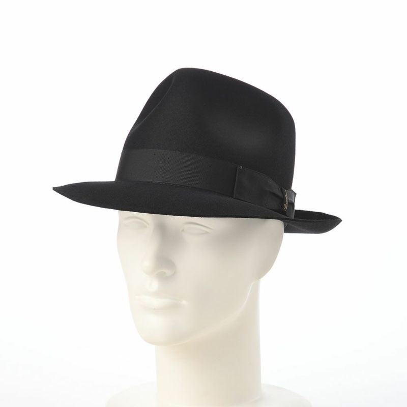 ボルサリーノのフェルトハット Alessandria Claudio Detachable Ribbon（アレッサンドリア クラウディオ デタッチャブル リボン） 390335 ブラック