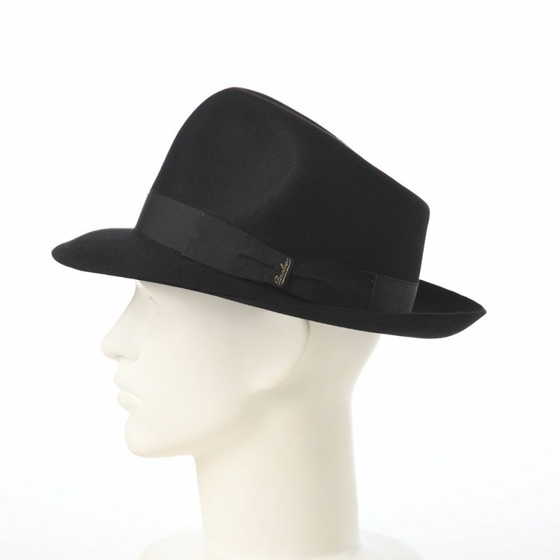 ボルサリーノのフェルトハット Alessandria Claudio Detachable Ribbon（アレッサンドリア クラウディオ デタッチャブル リボン） 390335 ブラック